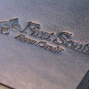 First South Branded Merchandise Leather Debossing